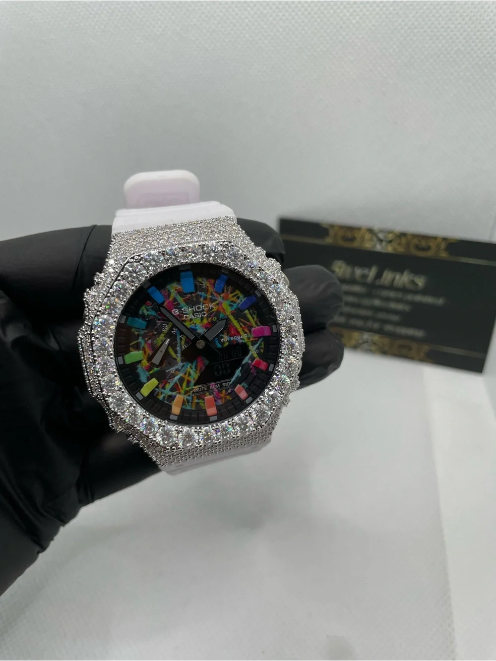 G-Shock Red Digital-Analog Watch with Silver Crystal Bezel